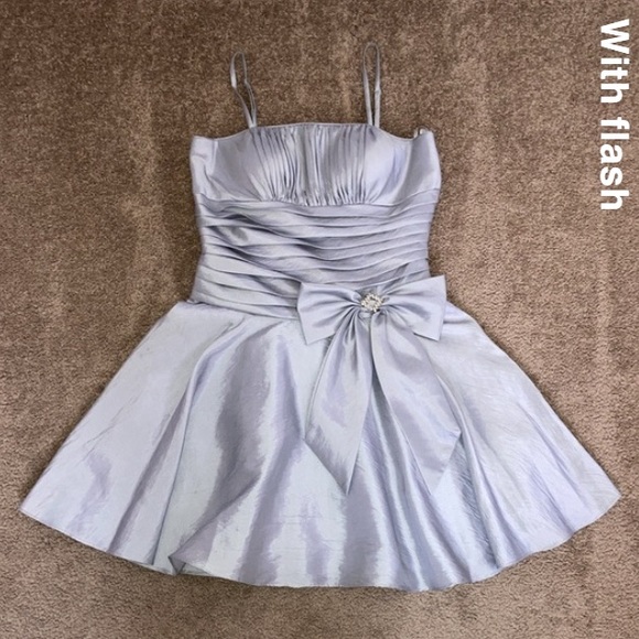 Unknown source vintage Y2K silver/grey mini party dress - Picture 2 of 14
